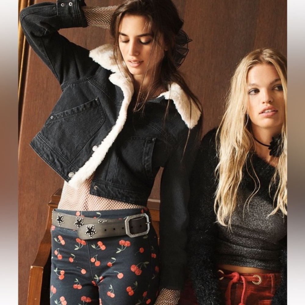 Free people Tia cozy denim jacket